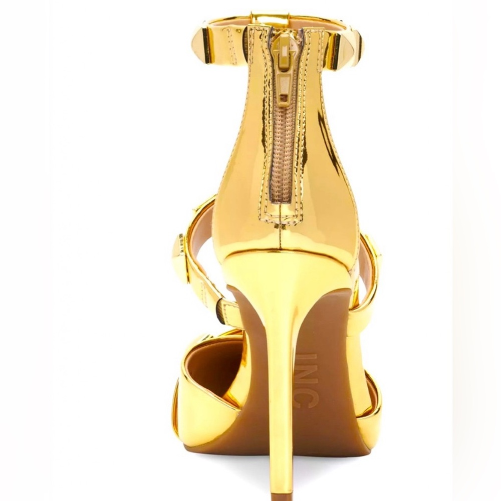 Gold Studded High Heel Sandals - Picture 2 of 4